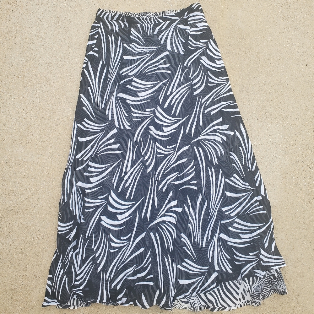 Shelly & Arnold Chic Wish Double Layered 100% Midi Skirt sz L
